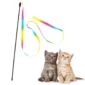 Pet Cat Toys Cute Funny Rainbow Strips Stick Cat Teaser Wand  Pet Toys for Cats Interactive Toys Cat Supplies Pet Products 2