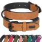 Large Dog Collar Soft Padded Dog Collars Durable Real Leather Pet Necklace Collar for Big Dogs Rottweiler Labrador Pitbull