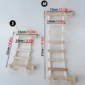 5/8 Steps Wood Ladder Pet Interactive Bird Parrot Toy Ladder for Hamster Cage Funny Grinding Stick Climbing Toy Bird Accessories 2