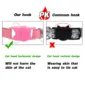 Soft Suede Leather Cat Collar Bling Rhinestone Cats Collars with Bell Safety Breakaway Pet Puppy Necklace Adjustable XS S Pink 2